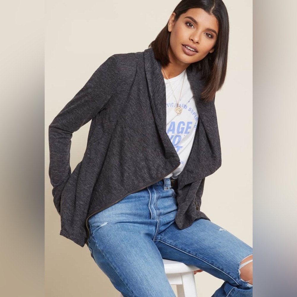 Nation LTD Charcoal Gray Cardigan